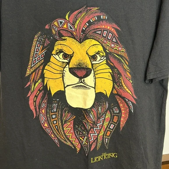 Disney The Lion King Black Cotton Graphic Tee- XL - Picture 3 of 4
